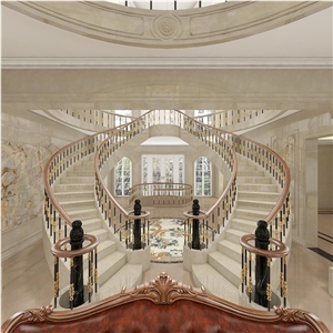Marble Stair Tread Interior Villa Decoration Marble Step