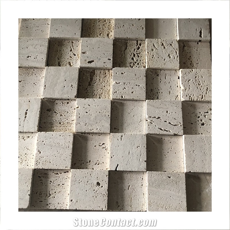 Natural Split Stone Travertine Marble Mosaic Wall Tile
