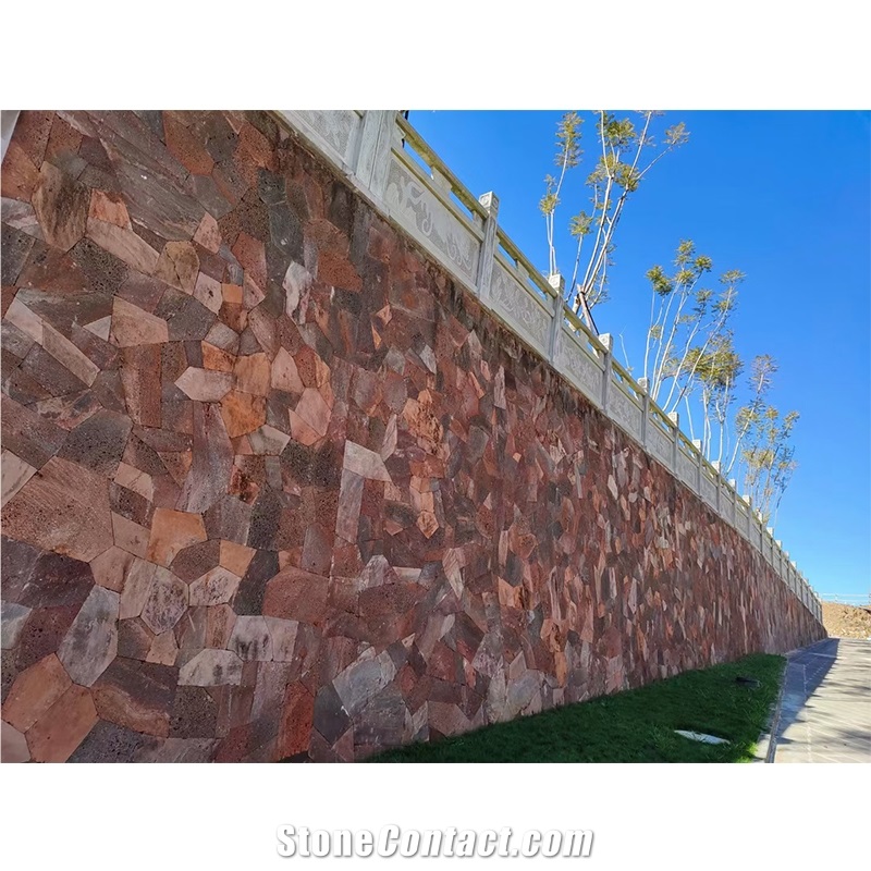Red Basalt Stone Price Lava Stone Wall Cladding