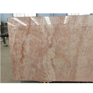 Red Cream Rosa Crema Pink Marble Slab For Bed Room