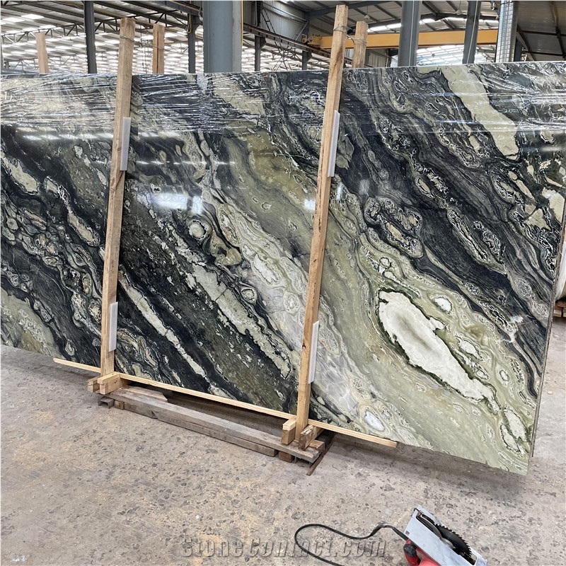 Twilight Light Green Marble Slab For Luxury Interior