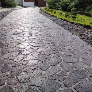 Wall Red And Black Lava Stone Cladding Mix Tile Basalt