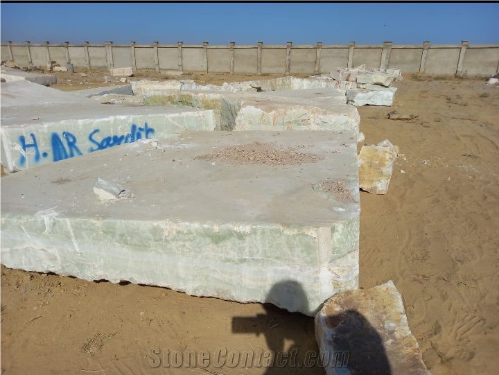 Afghanistan Light Green Onyx Block