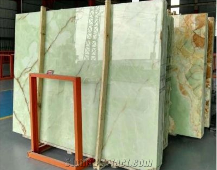 Afghanistan Light Green Onyx Block