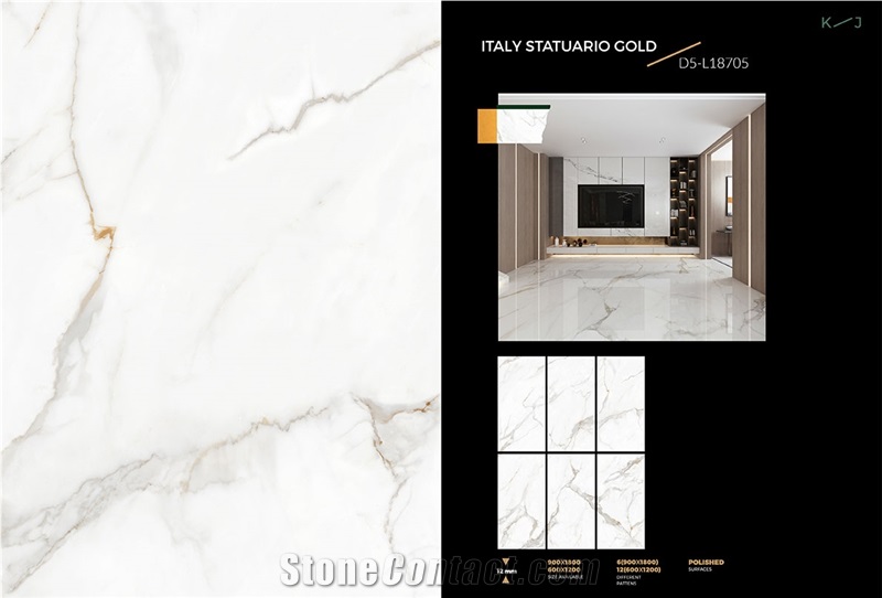 Grey Marble Looks Sintered Stone Slabs, Wall Panels