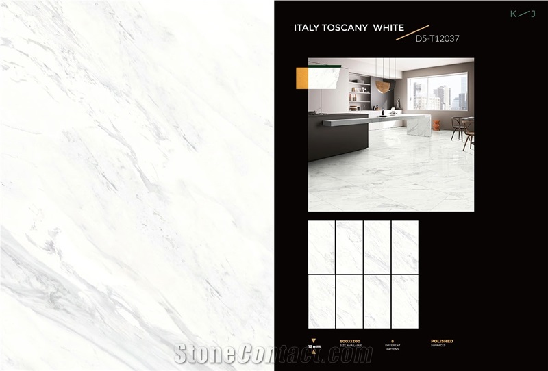 High Abrasive Resistance Glazed Sintered Stone Marble Looks Slabs, Tiles
