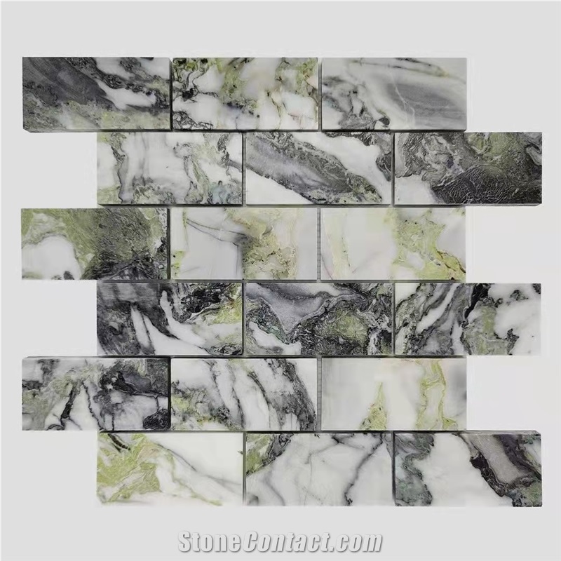 CHINA Primavera Marble Herringbone Mosaic Tile