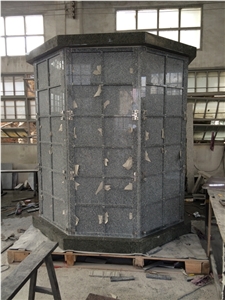 Grey Black Granite 96 Niche Octagonal Memorial Columbrium