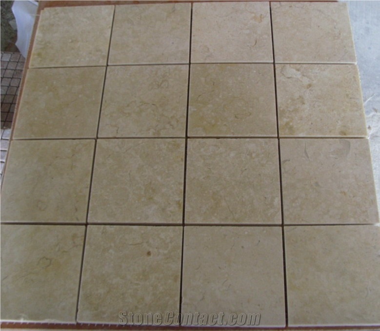Light Beige Travertine Mosaic Tiles For Bathroom