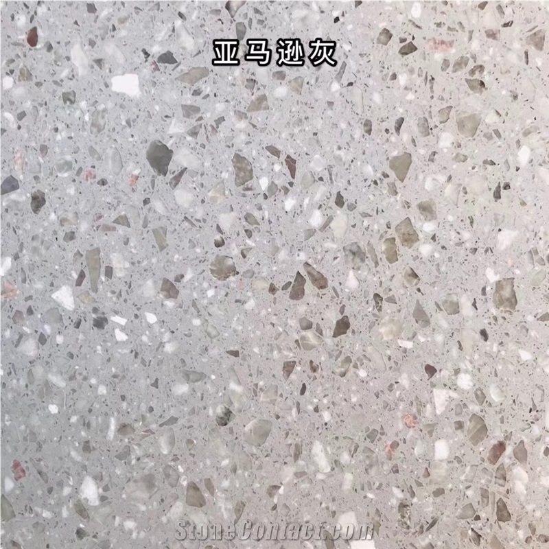 Amazon Grey Terrazzo Tiles, Artificial Stone Tiles