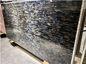 Blue Synthetic Tiger Eye Slabs Semiprecious Stone Slabs Blue Synthetic Tiger Eye Slabs Semiprecious Stone Slabs