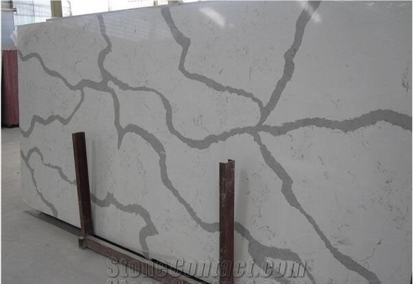 Carrara White Artificial Marble Non-Porous Surface
