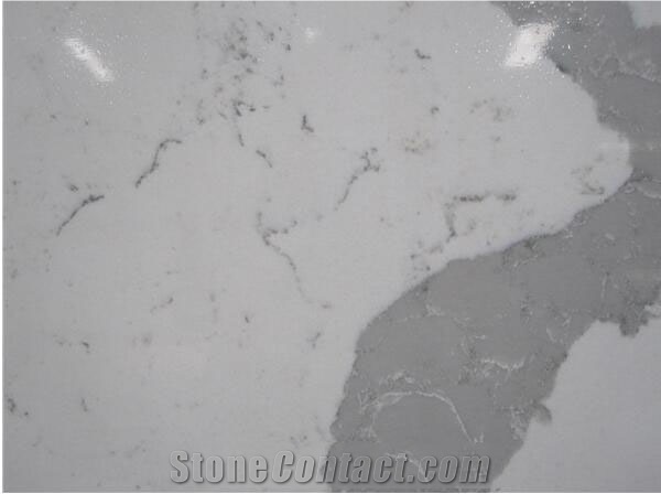 Carrara White Artificial Marble Non-Porous Surface