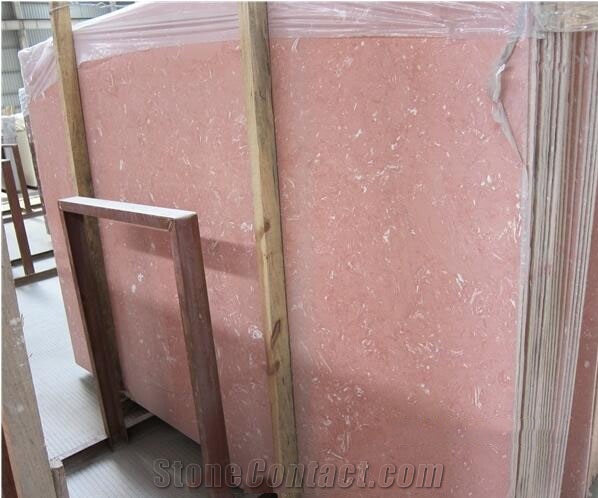 China Pink Manmade Marble Slab, Pink Artificial Stone