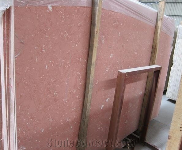 China Pink Manmade Marble Slab, Pink Artificial Stone