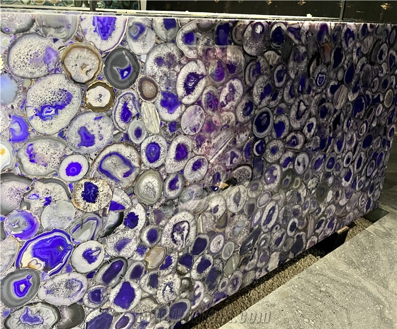Purple Luxury Agate Semiprecious Stone Slabs