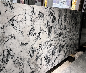 Zebra Vein Quartz Semiprecious Slabs