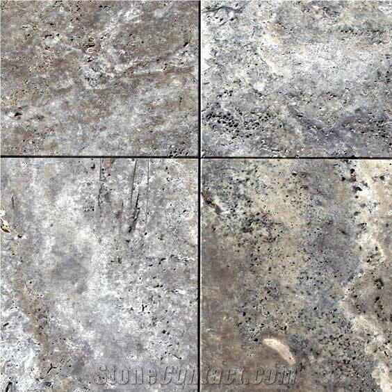 Afyon Silver Travertine Slabs & Tilesturkey Grey Travertine