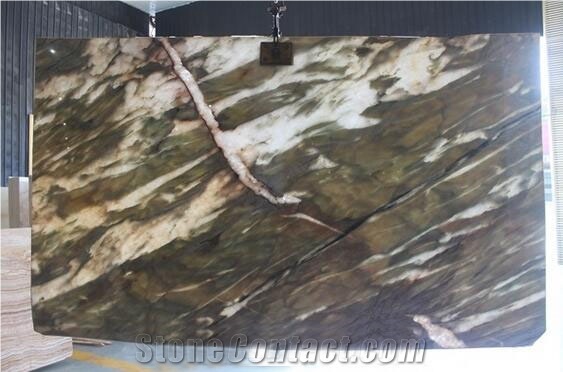 Alexandrita Quartzite China Green Translucent Quartzite Slab
