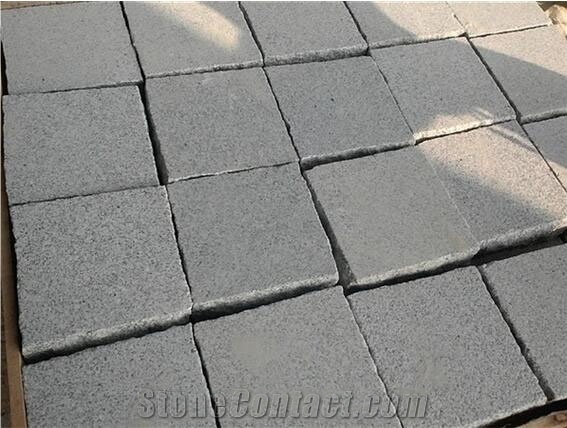 G603 Granite Cobble Stone Cube Stone Natural Flamed