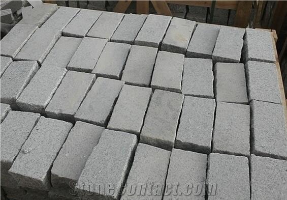 G603 Granite Cobble Stone Cube Stone Natural Flamed