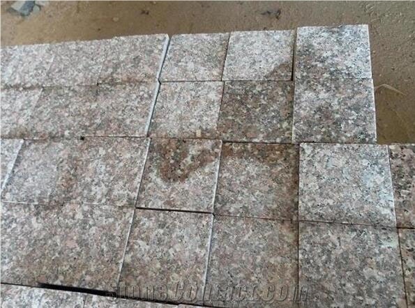 G648 Zhangpu Red Granite Cube Stone Garden Stepping  Pavers