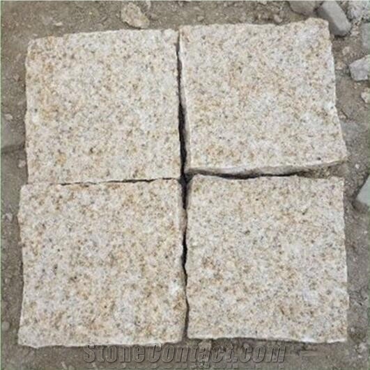 G682 Yellow Granite,Rust Stone Cube Stone,Paving Stone