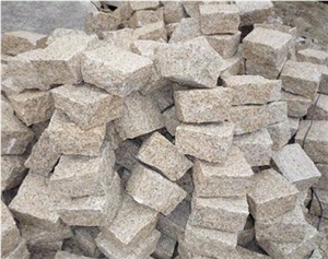 G682 Yellow Granite,Rust Stone Cube Stone,Paving Stone