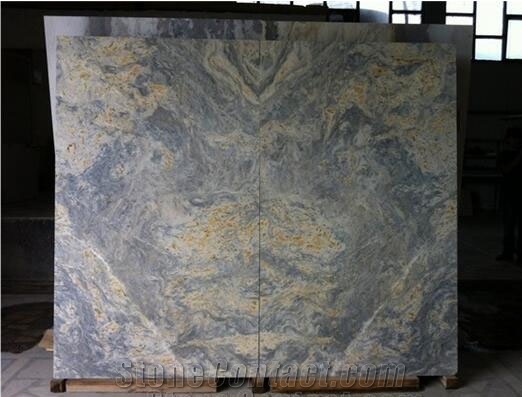 Golden Grey Blue Marble Slabs, Turkey Grey Marble