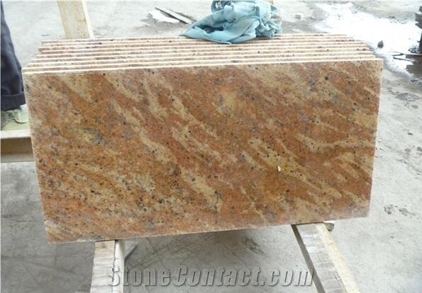 Madura Gold Granite Flooring Tiles, Yellow Granite Slabs