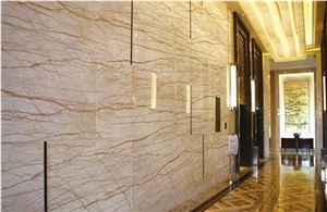 New Sofitel Gold Beige Marble Slab & Tile