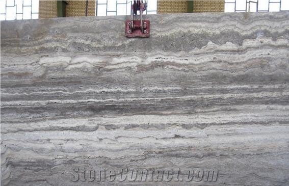 Silver Travertine-Slab, Persian Silver Travertine