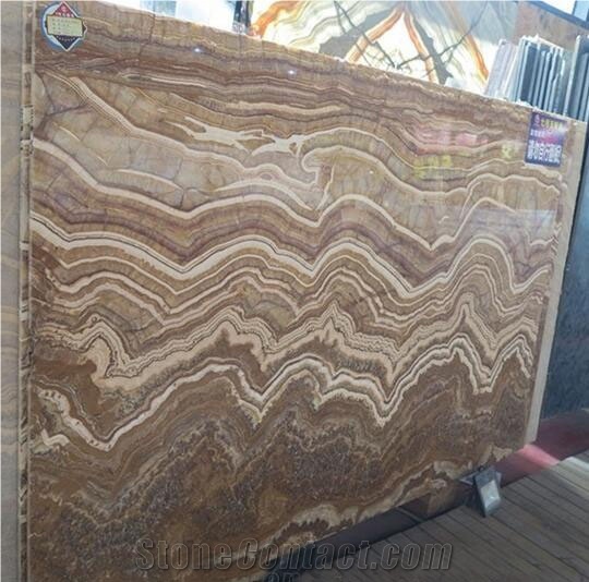 Walnut Onyx Tiles & Slabs,Iran Brown Onyx