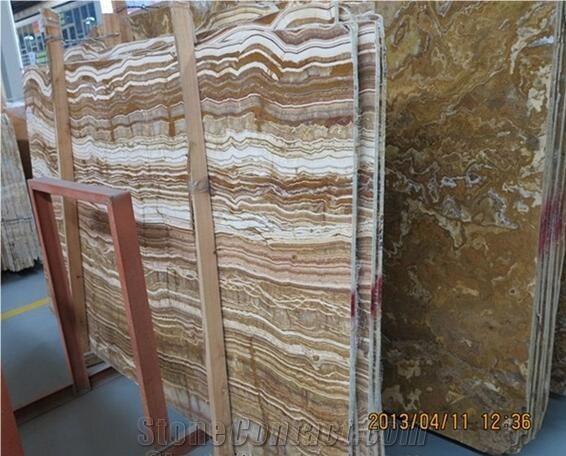 Walnut Onyx Tiles & Slabs,Iran Brown Onyx
