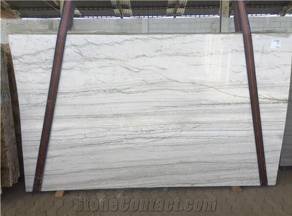 White Macaubas Quartzite Slabs, White Quartzite Brazil Slabs