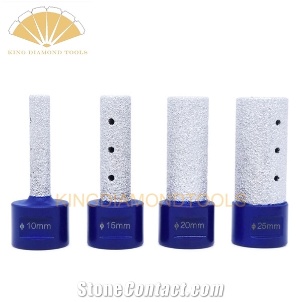 Diamond Vacuum Brazed Finger Bits 10/15/20/25Mm