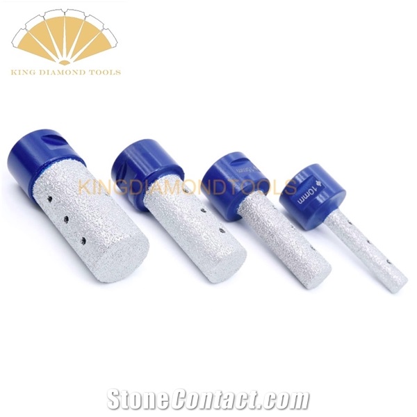 Diamond Vacuum Brazed Finger Bits 10/15/20/25Mm