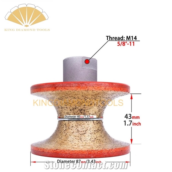 V40 Diamond Continuous Router Bit Ogee Full Bullnose 40Mm 