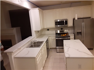Artificial Stone Ktichen Countertops Quartz Island Work Tops