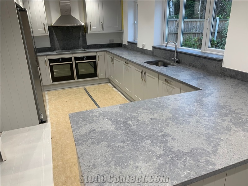 Prefab Quartz Kitchen Countertops Artificial Stone Worktops