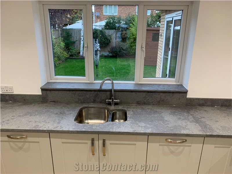 Prefab Quartz Kitchen Countertops Artificial Stone Worktops