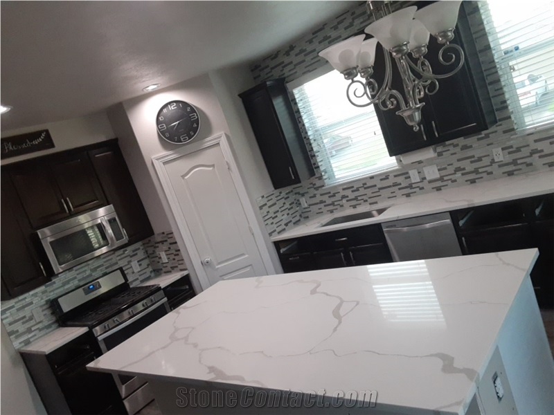 Quartz Kitchen Bench Tops Prefab Artificial Stone Island Top