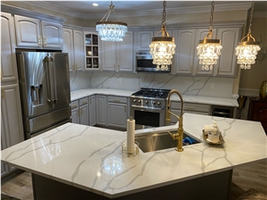 Quartz Kitchen Desk Bench Tops Artificial Stone Island Tops