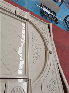 Marble 3D Carving Wall Decor Panel Stone CNC Interior Panel