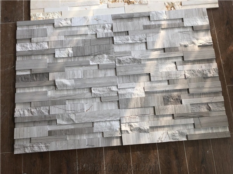 Marble Ledge Stone Panel Wooden Stone Stacked Wall Cladding