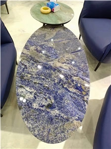 Oval Stone Cafe Table Granite Home Fruniture Bahia Blue Top Oval Stone Cafe Table Granite Home Fruniture Bahia Blue Top