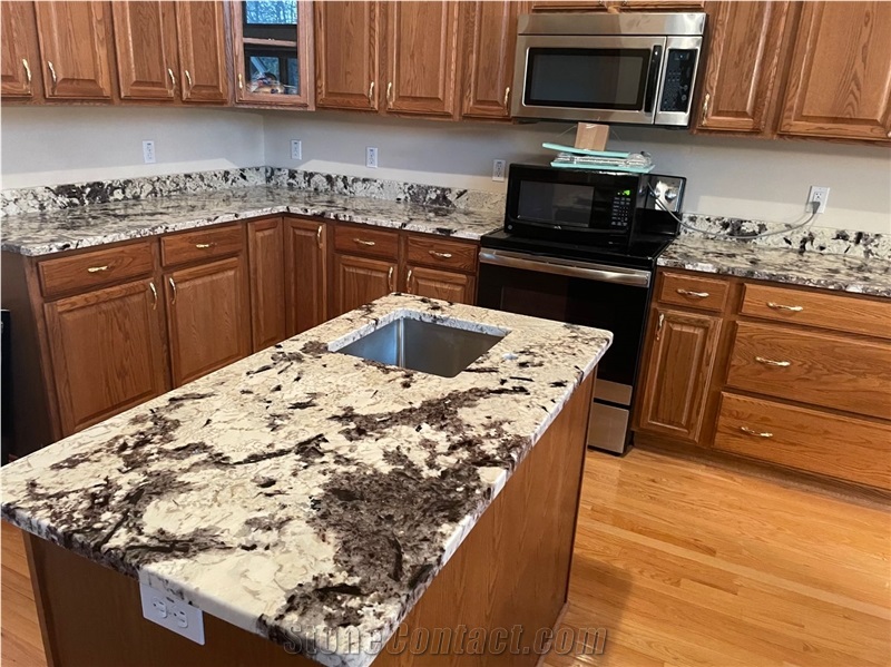 Prefab Granite Kitchen Bar Top Splendor Peninsula Countertop