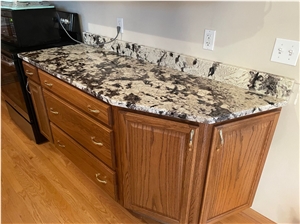 Prefab Granite Kitchen Bar Top Splendor Peninsula Countertop