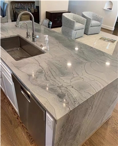 Quartzite Kitchen Island Tops Waterfall Calacatta Bench Top Quartzite Kitchen Island Tops Waterfall Calacatta Bench Top