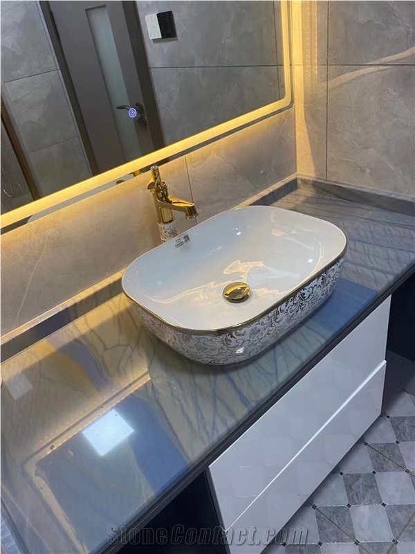 Quartzite Yacht Vanity Top Dreaming White Bathroom Bath Top